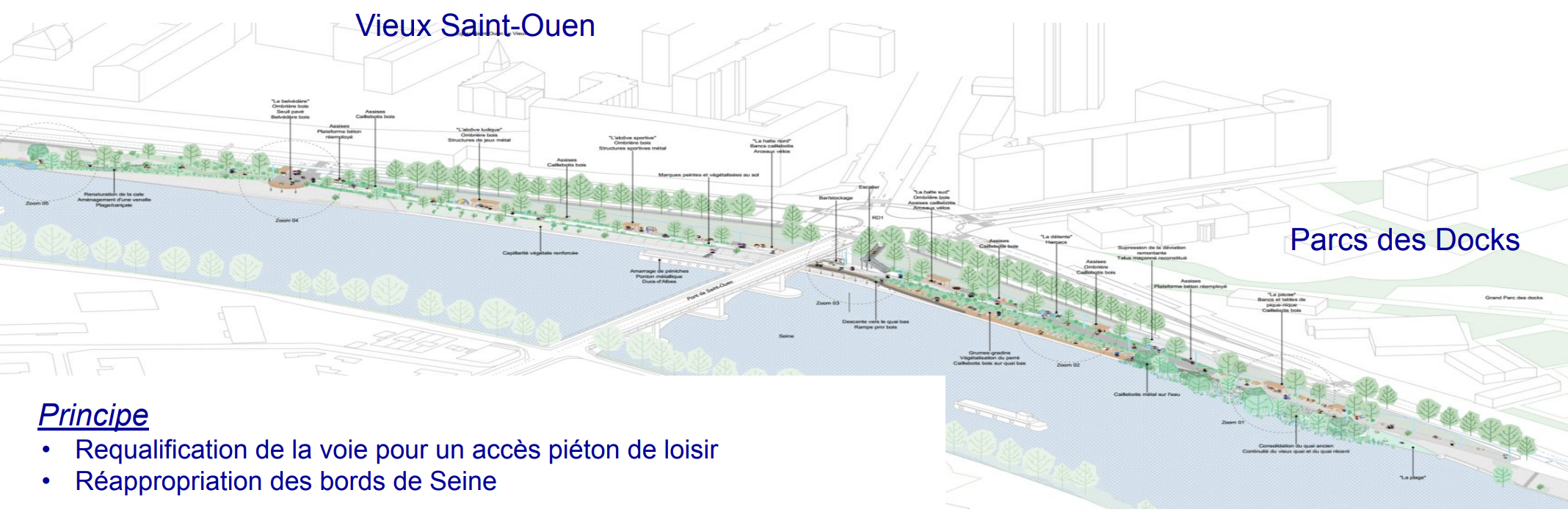 Plan des bords de Seine