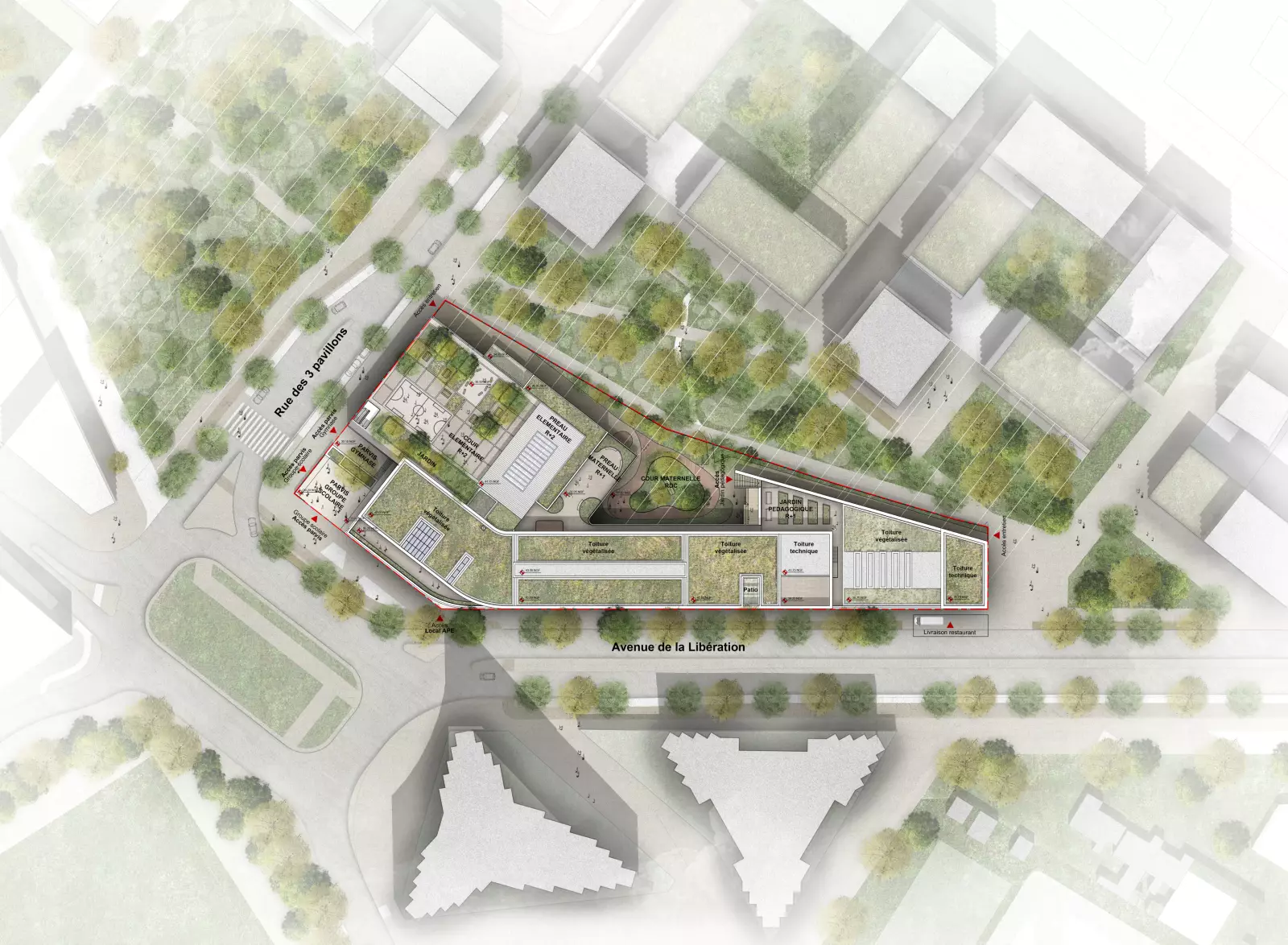 Plan de l'école intercommunale
