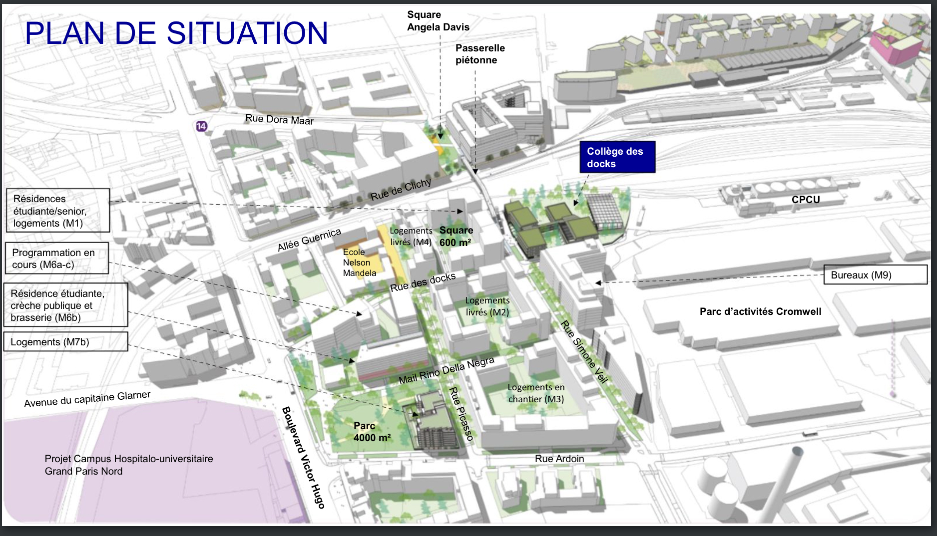 Plan du collège des Docks